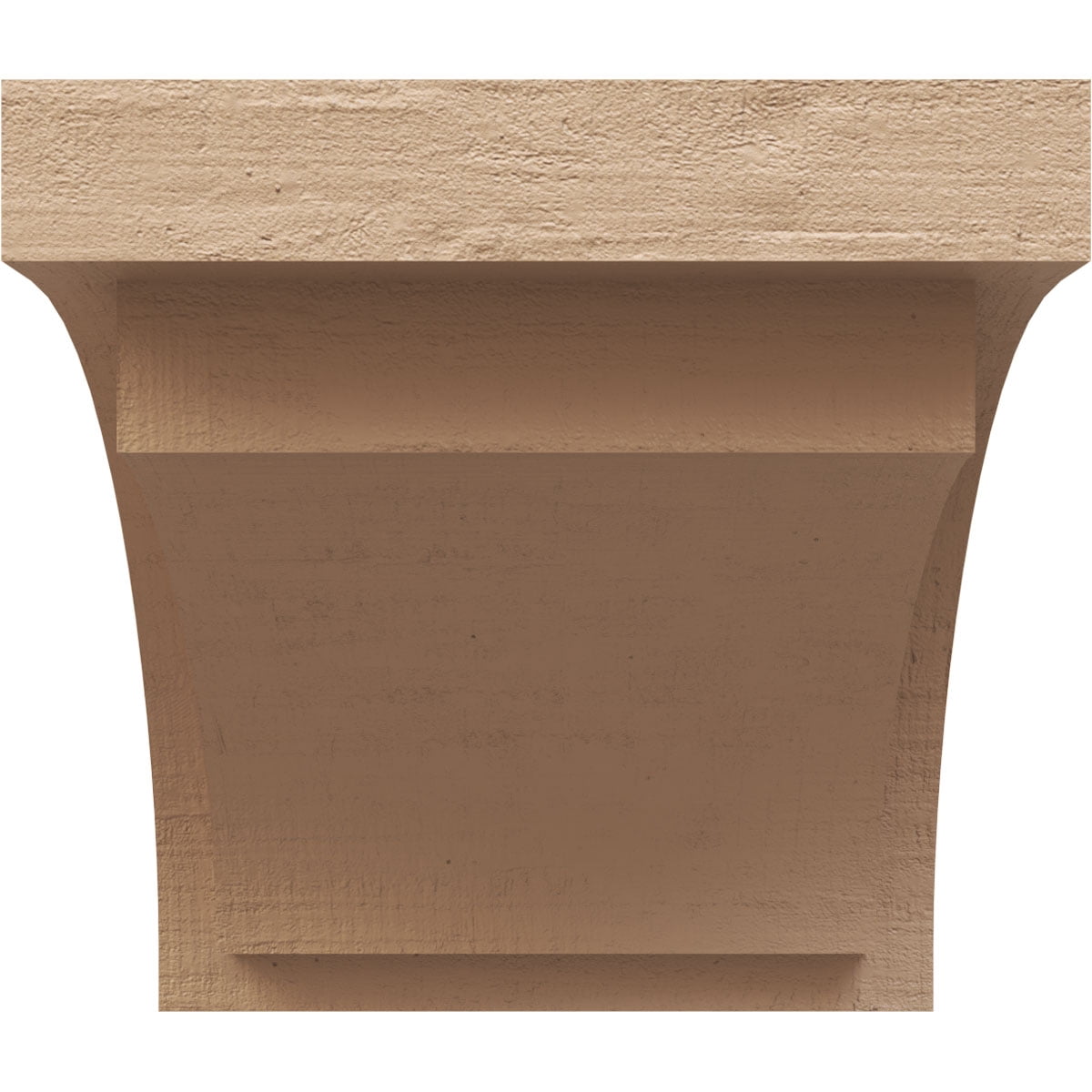 12"W x 12"D x 12"H Wide Rivera Rough Cedar Woodgrain TimberThane Corbel, Primed Tan