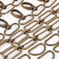 thumbnail image 5 of 40 Uds. De hebilla de Metal trideslizante + anillos en forma de D + ganchos giratorios + botones de costura magnéticos, accesorios Diy para cinturón, mochila, bolsas artesanales, 5 of 5