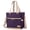 D-purple, variant on Insulated Reusable Lunch Tote Bag D-purple with Shoulder Strap for Work Picnic Camping Beach