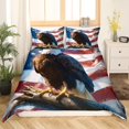 thumbnail image 2 of Funda nórdica King Size,Tie-dye Graffiti American Flag Bedding Set,Boys Girls, 2 of 6
