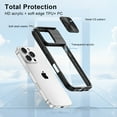 thumbnail image 7 of Hootek Clear Case Compatible with iPhone 16 Promax, Sliding Lens Cover Protector, Transparent Phone Case with Colored Frame, Shockproof and Scratch-Resistant Acrylic Back iPhone 16 Promax, 7 of 7
