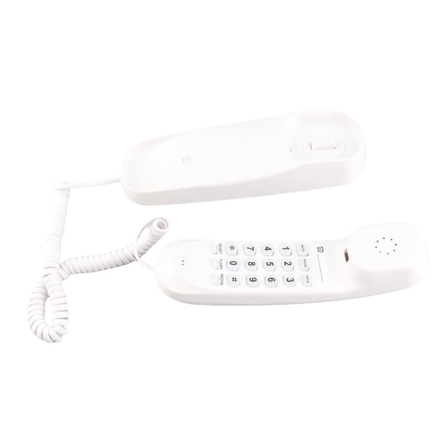 Teléfono Con Cable Soporte Para Teléfono Pausa Último Número Rellamada Fijo Montable En La Pared Con Teclas Iluminadas Para Oficina En Casa