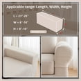 thumbnail image 3 of OHSIO Sectional Couch Covers, Wear Resistant Stretch Sofa Covers Washable Couch Cushion Covers Anti Slip Furniture Protector Slipcovers for Pets (1 Piece Armrest Cover, Ivory, Ripple Stripe), 3 of 7
