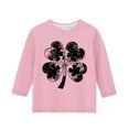 thumbnail image 4 of AherBiu Kid Girls Clothes 3/4 Sleeve Tops St. Patrick's Print Crewneck Summer Casual Basic Top Tees Comfy Tshirts, 4 of 4
