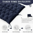 thumbnail image 7 of Snubbull Swing Replacement Cushion, Outside Bench Cushion with Backrest, 1-2 Seater Cushion with 6 Ties for Outdoor Furniture, 47 x 40 x 5 inches Porch SwingCushion Garden Bench, Navy Blue, 7 of 7