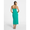 thumbnail image 2 of No Boundaries Sleeveless Square Neck Midi Dress, Women's & Women's Plus Sizes XXS-4X, 2 of 4