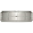 thumbnail image 3 of Titanium Brushed Center 8mm Ridged Edge Band (Size 11) Made In China tb187-11, 3 of 5