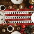 thumbnail image 3 of Burlap Table Runner 72 Inches Long,Vintage Reindeer on Linen Non-Slip Kitchen Table Runners for Dining Room Everyday Use Party Table Decorations Red Geometric Plaid, 3 of 9
