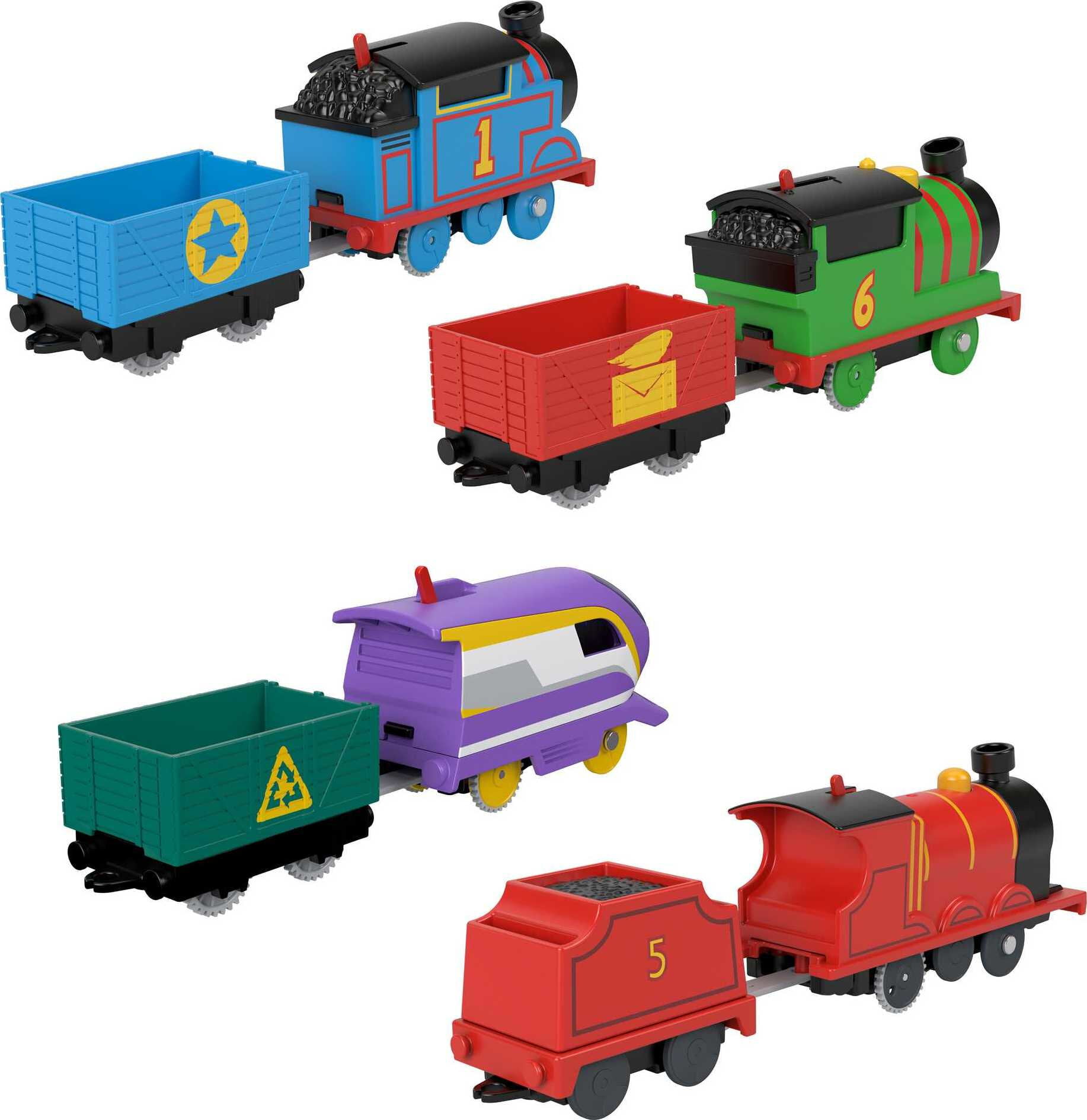 Thomas & Friends, All Engines Go Motorized Character Trains, Set of 4 Engines (Walmart Exclusive) - 2