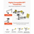 thumbnail image 2 of VEVOR Emergency Eye Wash Station, Stainless Steel Wall-Mounted Eyewash Unit, First Aid Eye Wash Sink 16.14 x 12.99 x 9.45 Inches, Ideal for Laboratories, Factories, Schools, Construction Sites, 2 of 9