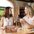 thumbnail image 3 of Huhudde Stylish 2pcs Handbag Set for Women Large Capacity Shoulder Purse PU Leather Crossbody Bag Top Handle Purses, 3 of 20