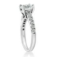 thumbnail image 2 of Edge Jewel 14K White Gold Over Ring Clearance - 1.8 Ct VVS1/D Round Cut Lab Created Simulated Diamond Rings - Silver Diamond Special Occasion Ring - Causal Office Wear Ring - Graduation Gift, 2 of 7
