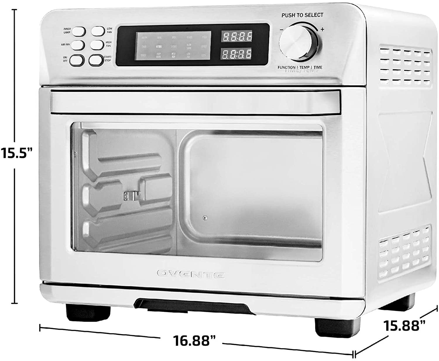 Zell Air Fryer Oven, 10In1 Convection Oven, 24Qt Combo Countertop Toaster  Oven With Rotisserie & Dehydrator, Rich Accessories, Silver 