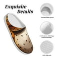 thumbnail image 5 of Easygdp Cartoon Cheetah With Attitude Slippers for Women Mens Winter Warm Home Slippers Plush Slip on House Slippers for Indoor Outdoor Shoes-39/40, 5 of 7