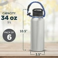 thumbnail image 5 of 6 Vulcan Stainless Steel Water Bottles with Strap Set, 34 oz. - Double Wall, Vacuum Insulated - Silver, 5 of 5