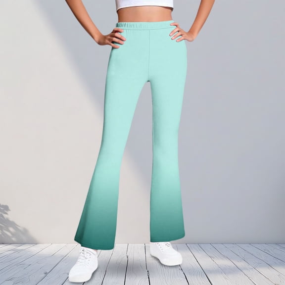 Cowsor Girls Flared Dress Pants – Soft Bell Bottom Uniform Pants for School or Daily Wear