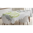 thumbnail image 1 of Ambesonne Bicycle Tablecloth, Life is a Bike Ride Letting with Words Print and Pastel Colored Unique Bicycle Vintage Graphic Design, Dining Room Kitchen Rectangular Table Cover, 60" X 84", Green Black, 1 of 4