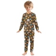 thumbnail image 3 of Dailycode Cotton Pajama Set Snug Fit Long Sleeve Top and Pants for 18M-8Y Ball and Star, 3 of 7