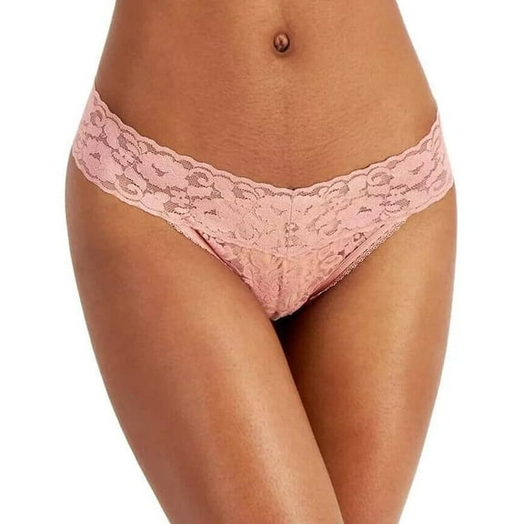 INC International Concepts Womens Lace Thong Panties Underwear, Ash Rose, XX-Large