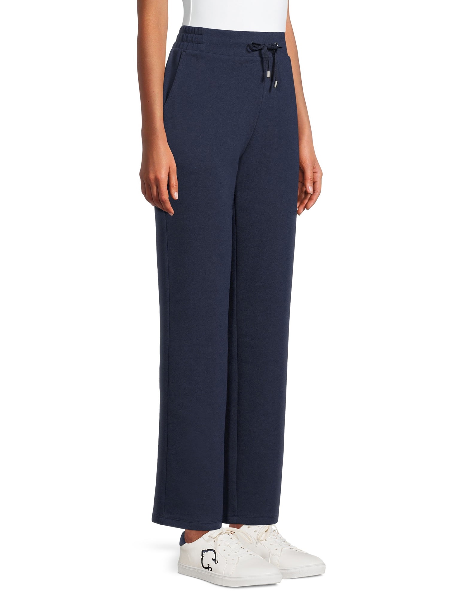 Time and Tru Women's High Rise Drawstring Waist 30" inseam Knit Pants