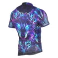 thumbnail image 2 of joogoo Cool Wolf Face Pattern Men's Cycling Jerseys Mountain Bike Short Sleeve Tops S, 2 of 7
