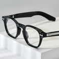thumbnail image 3 of HEPIDEM Acetate Glasses Frame Men Women Square Eyeglasses Optical Spectacles MZEPH (MZEPH Black Silver C1), 3 of 10