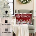 thumbnail image 3 of Outdoor Waterproof Pillow Covers Santa Claus Winter Snowman on Red Throw Cushion Case，Elk Fir Leaves Pine Tree Pillowcase for Bed,Sofa,Couch, Patio Furniture, 18x18 in, 2Pack Decorative Pillows, 3 of 9