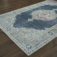 thumbnail image 4 of HomeRoots 509810 5 x 8 ft. Blue & Gray Oriental Power Loom Stain Resistant Rectangle Area Rug, 4 of 5