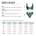 thumbnail image 2 of Kdxio Watercolor Blue Marbled Print Women's 2 Piece High Waisted Wrap Spaghetti Strap Summer Swimsuit Bikini Set-Large, 2 of 5