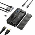 thumbnail image 1 of ACASIS Concentrador USB-C 10 en 1 con Gabinete SSD, 10Gbps M.2 Ncme, 4K HDMI, USB a 3.1, Suministro de Energía de 100W, 1 of 10