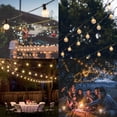 thumbnail image 3 of Guirnalda de luces solares para exteriores - 7,6 m - 25 bombillas LED G40 - Alimentación por USB - Decoración para jardín, patio y terraza, 3 of 5