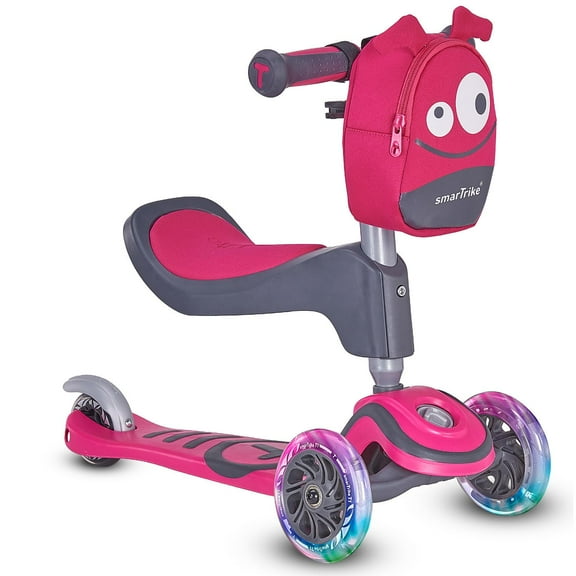 SmarTrike T1 Toddler T Scooter 3-in-1, Pink