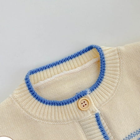 

Cathalem Winter Clothes for Girls Newborn Infant Baby Girls Boys Knitted Sweater Autumn Patchwork Long Girl Cardigan Size 7 Sweater Beige 2-3 Years