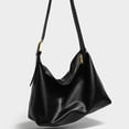 thumbnail image 4 of Bolso de hombro grande para mujer, bolso vintage de cuero, bolso escolar de viaje (negro), 4 of 9