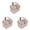 Pink, variant on HomelyJoy Decorative Metal Tin Box, 2Pc Small Red Festive Bunny Cookie Tin with Handle, Portable Candy Container and Trinket Packaging Box for Holiday Party, 4x3x2.5 Inch
