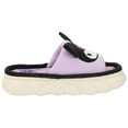 thumbnail image 4 of Kuromi 3D Character Face Art Women's Purple Open-Toed Slide Slippers-Small, 4 of 7