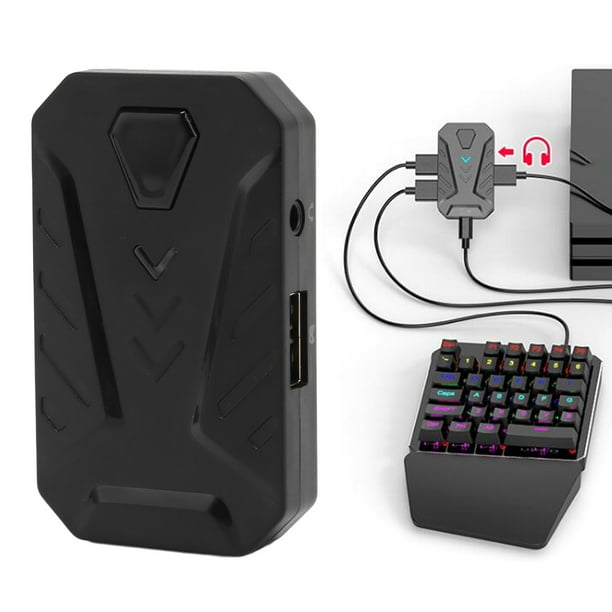 Convertidor De Ratón Y Teclado, Adaptador De Consola De Juegos Con Conexión Por Cable Portátil Con Función De Ráfaga Para Videojuegos