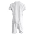 thumbnail image 4 of YYDGH Men's Two Piece Shorts Set Summer Casual Daily Outfits Oversized Short Sleeve Zip Up Lapel Polo Shirt and Wide Leg Pants, 4 of 5