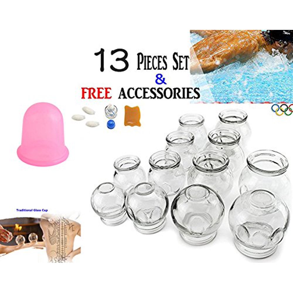13 Pcs Professional Thick Medical Grade Glass Cupping therapy Set