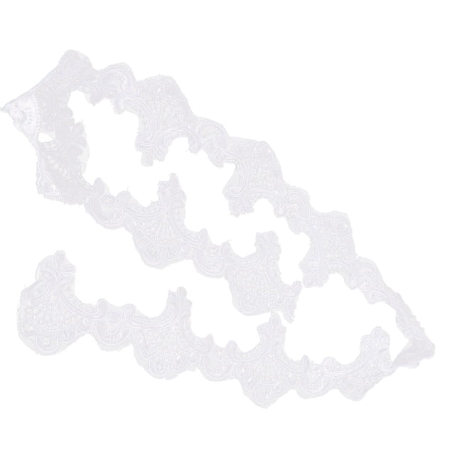 Encaje Decorativo, Alto Brillo, 1 Uds., Tela De Encaje De Apariencia Exquisita, Cinta De Encaje Para Pared Para Caja De Regalo Para Clip Art Para Ropa EOTVIA Blanco