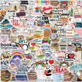 thumbnail image 1 of 100 Packs Bulk Book Stickers Water Bottles Laptop Phone Motorcycle Computer Guitar Skateboard Hydroflasks Inspirational, 1 of 5