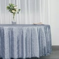 thumbnail image 4 of BalsaCircle 108" Sequin Round Tablecloth Dusty Blue, 4 of 8