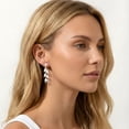 thumbnail image 3 of APSVO 18K White Gold Plated Drop Earrings for Women S925 Sterling Silver Post Hypoallergenic Dangle Earrings Prom Wedding Birthday Graduation Jewelry Gifts Teen Mom Bride Bridesmaid Girlfriend Wife, 3 of 7
