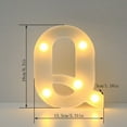 thumbnail image 3 of Bwomeauty Home Decorations, Alphabet LED Letter Lights Light Up White Plastic Letters Standing Hanging A-M &, Womens Gifts, 5x6inch, 3 of 3
