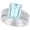 Aquamarine, variant on 1 Carat Emerald LAB GROWN Emerald and LAB GROWN Diamond Wedding Bridal Set (0.5ct Center, AAAA Heirloom Quality) RISV20W3AM 14K White Gold