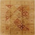 thumbnail image 1 of Ahgly Company Indoor Square Mid-Century Modern OrangeRed Orange Oriental Area Rugs, 5' Square, 1 of 6