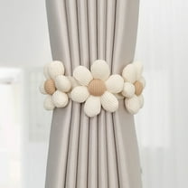 TOPRenddon Sunflower Curtain Tiebacks 2-Pack - Boho No-Drill Floral Window Holdbacks for Bedroom/Living Room Décor