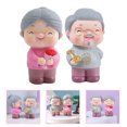 thumbnail image 2 of Weiweiguan 2pcs Delicate Cake Decor Elder Statue Creative Cake Topper Birthday Bake Decor Pants Color Random, 2 of 6
