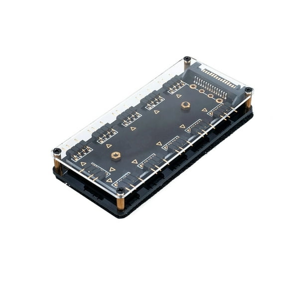 cooling fan hub 3pin cooling fan hub 10-way cooling fan adapter motherboard cooling fan hub RGB cooling fan hub