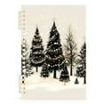 thumbnail image 7 of FORMRS 1-Subject Spiral Notebook 8" x 5" College Ruled 60 Refillable Sheet A5 Hard Cover, 2 Pack, Hand Drawn Christmas Trees, 7 of 7